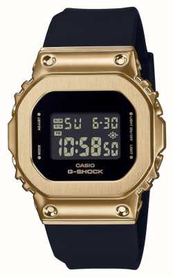 Casio Reloj unisex con correa negra y caja dorada GM-S5600GB-1ER