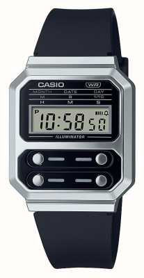 Casio Reloj vintage digital a-100 de resina negra. A100WEF-1AEF