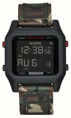 Nixon Reloj negro/camuflaje básico independiente A1351-047-00