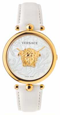 Versace Palacio imperio | esfera blanca | correa de cuero blanco VECO01320