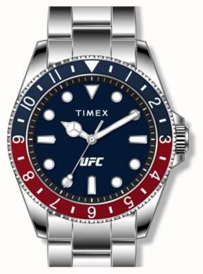 Timex x UFC Debut bisel azul y rojo / acero inoxidable TW2V56600