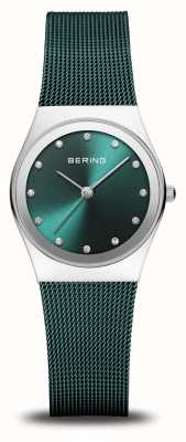 Bering Clásico | esfera verde | pulsera malla acero pvd verde 12927-808