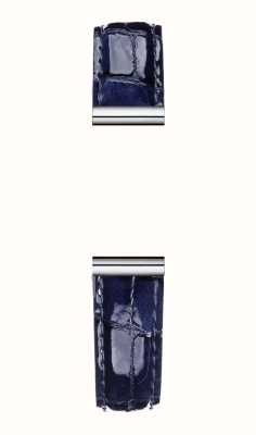 Herbelin Correa de reloj intercambiable Antarès - piel azul con textura de cocodrilo / acero inoxidable - solo la correa BRAC17048A111