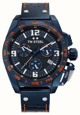 TW Steel Hombres | campeonato mundial de rallies | esfera de cronógrafo azul | correa de cuero azul TW1020