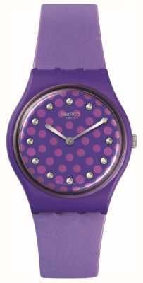 Swatch Reloj bioceramic perfect de silicona violeta ciruela SO31V100