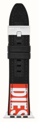 Diesel Correa de reloj Apple (42/44/45 mm) de nailon negro DSS0005