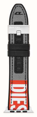 Diesel Correa de reloj Apple (42/44/45 mm) de nailon gris DSS0006