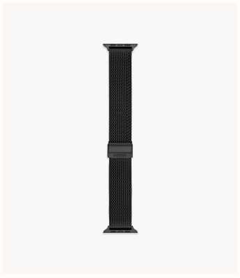 Fossil Correa de reloj Apple (42/44/45 mm) malla de acero negro S420014