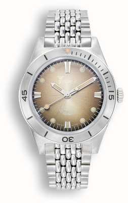 Squale Súper escala | esfera marrón rayos de sol | pulsera de acero inoxidable SUPERSSBW.AC