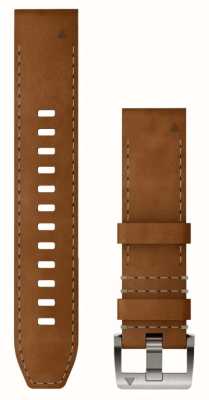 Garmin Solo correa de reloj Quickfit® 22 marq - correa híbrida de cuero/fkm, marrón/negro 010-13225-08