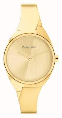 Calvin Klein Mujer | esfera de oro | pulsera de medio brazalete de oro 25200235