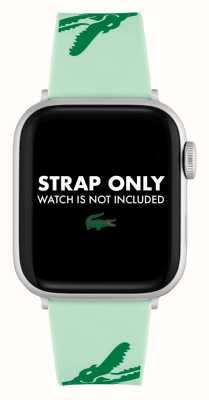 Lacoste Correa Apple watch (38/40mm) silicona verde estampado cocodrilo 2050019