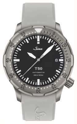 Sinn Reloj de buceo T50 titanio (bisel de seguridad cautivo) silicona gris 1052.010