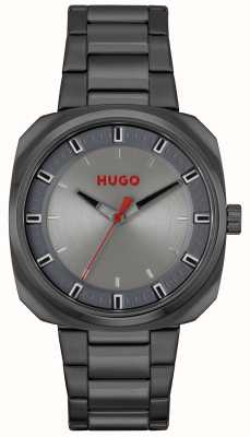 HUGO #shrill cuarzo (42 mm) esfera gris / acero inoxidable pvd gunmetal 1530311