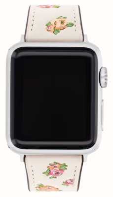 Coach Correa de reloj Apple - solo correa | piel flor crema | compatible con 38/40/41 mm 14700184