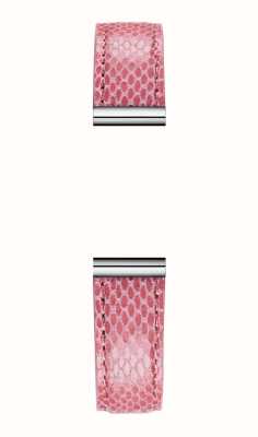 Herbelin Correa de reloj intercambiable Antarès - cuero rosa con textura de víbora / acero inoxidable - solo la correa BRAC17048A114