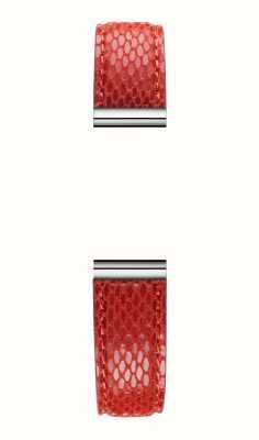 Herbelin Correa de reloj intercambiable Antarès - cuero rojo con textura de víbora / acero inoxidable - solo la correa BRAC17048A115