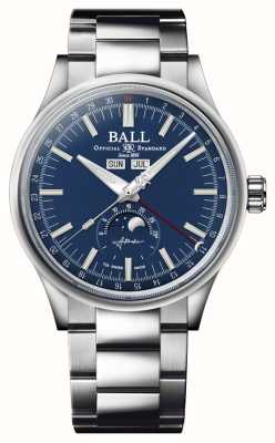 Ball Watch Company Ingeniero ii calendario lunar | 40 mm | edición limitada | esfera azul | pulsera de acero inoxidable | NM3016C-S1J-BE