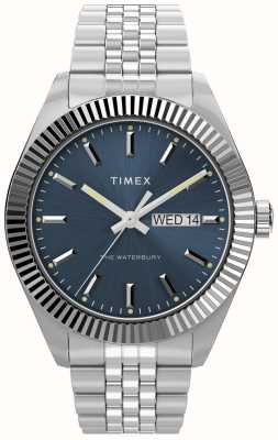 Timex Waterbury para hombre (41 mm) esfera azul/brazalete de acero inoxidable TW2V46000