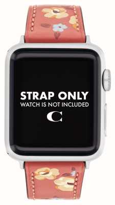Coach Correa Apple Watch (38/40/41mm) piel flor rosa 14700185