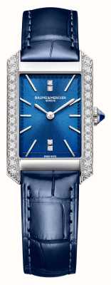 Baume & Mercier Reloj de mujer hampton cuarzo esfera azul / correa de piel azul M0A10709