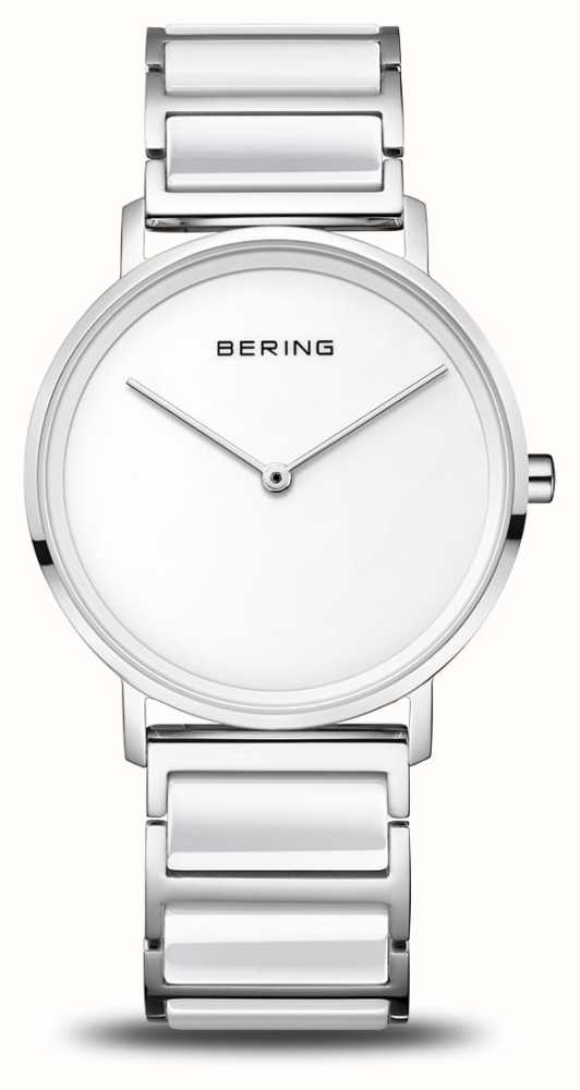 Reloj Mujer BERING Classic ⌚ Plata brillante de esfera negra