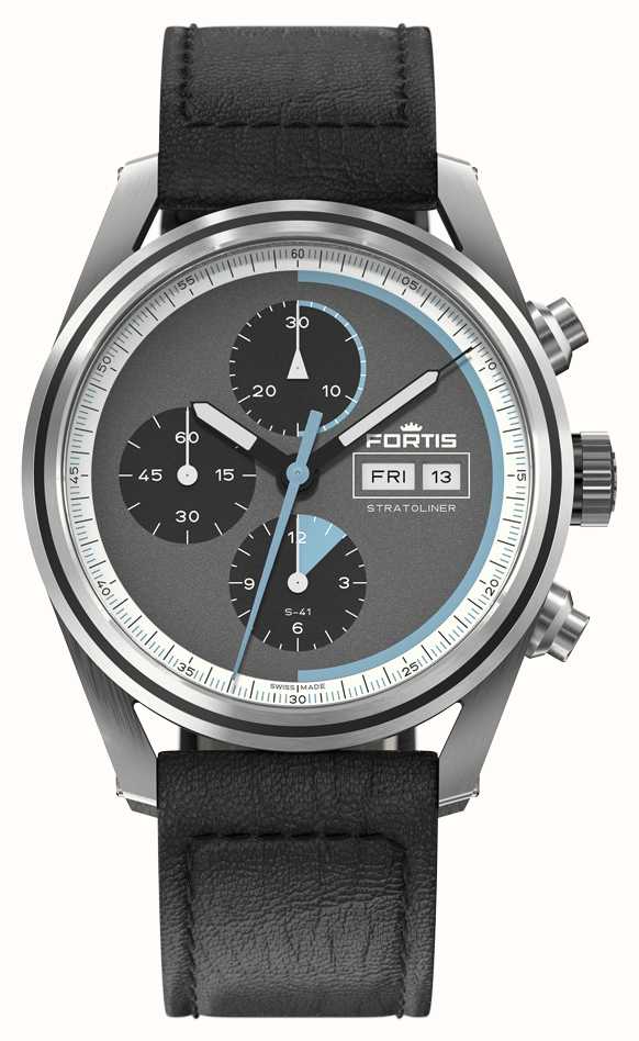 FORTIS Stratoliner S-41 Automático Gris Cósmico (41 Mm) Correa De Aviador  De F2340016 - First Class Watches™ ESP