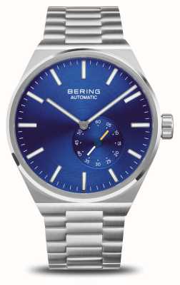 Bering Reloj automático para hombre (41 mm) con esfera azul y pulsera de acero inoxidable. 19441-707