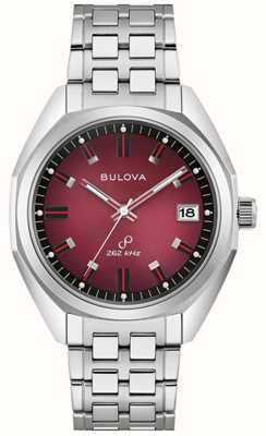 Bulova Reloj de hombre jet star esfera roja/brazalete de acero inoxidable 96B401