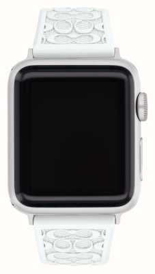Coach Correa Apple Watch (38mm/40mm/41mm) silicona blanca 14700210