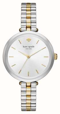 Kate Spade Esfera plateada holandesa (34 mm) / brazalete de acero inoxidable de dos tonos KSW1119