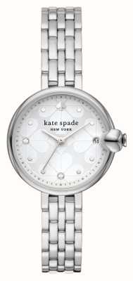 Kate Spade Chelsea park (32 mm) esfera blanca/brazalete de acero inoxidable KSW1760