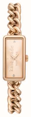Kate Spade Esfera Rosedale de oro rosa/pulsera de acero inoxidable con cadena en tono oro rosa KSW1810
