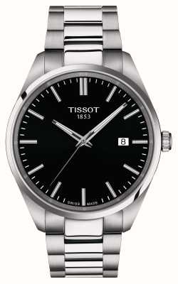 Tissot Reloj pr 100 (40 mm) para hombre con esfera negra y brazalete de acero inoxidable T1504101105100