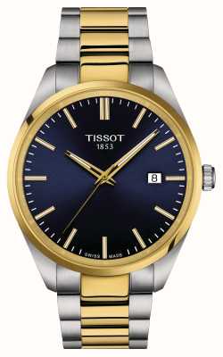 Tissot Reloj pr 100 (40 mm) para hombre con esfera azul y brazalete de acero inoxidable de dos tonos T1504102204100
