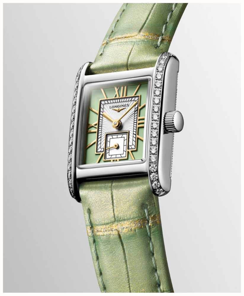 LONGINES Mini Dolce Vita 21 5 Mm Esfera Verde Menta Correa De