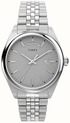 Timex Esfera gris Legacy (41 mm) para hombre/brazalete de acero inoxidable TW2V67900