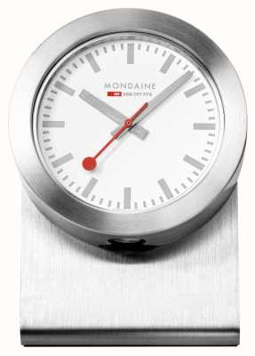 Mondaine Reloj magnético Sbb (50 mm) esfera blanca / caja de aluminio en tono plateado A660.30318.82SBV