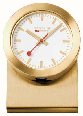 Mondaine Reloj magnético Sbb (50 mm) esfera blanca / caja de aluminio en tono dorado A660.30318.82SBG