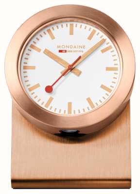 Mondaine Reloj magnético Sbb (50 mm) esfera blanca / caja de aluminio en tono cobre A660.30318.82SBK