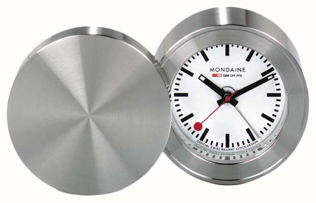 Mondaine Reloj despertador de viaje (50 mm) esfera blanca MSM.64410