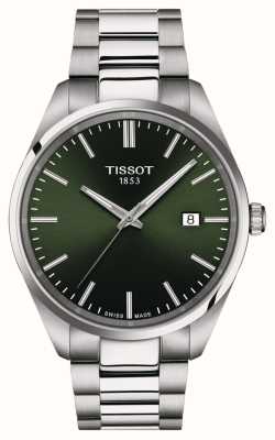 Tissot Reloj pr 100 (40 mm) para hombre con esfera verde y brazalete de acero inoxidable T1504101109100