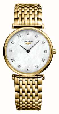LONGINES La grande classique de longines diamante (29 mm) esfera de nácar blanco / acero inoxidable pvd dorado L45122878