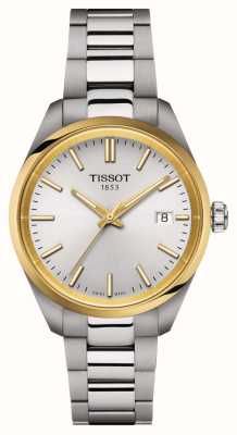 Tissot Reloj pr 100 (34 mm) para mujer con esfera plateada y pulsera de acero inoxidable T1502102103100