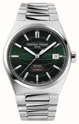 Frederique Constant Reloj highlife automático cosc ​​(39 mm) para hombre con esfera verde y pulsera de acero inoxidable FC-303G3NH6B