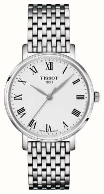 Tissot Reloj de mujer Everytime (34 mm) con esfera plateada y pulsera de acero inoxidable. T1432101103300