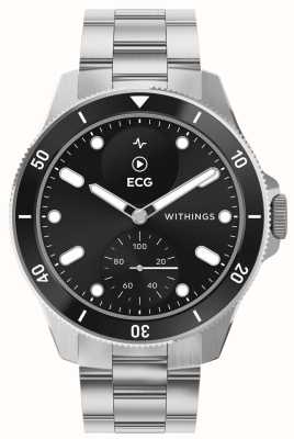 Withings Scanwatch nova - reloj inteligente híbrido clínicamente validado (42 mm) esfera híbrida negra / acero inoxidable HWA10-MODEL 9-ALL-INT
