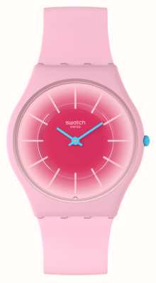 Swatch Esfera rosa radiante (34 mm) / correa de silicona rosa SS08P110