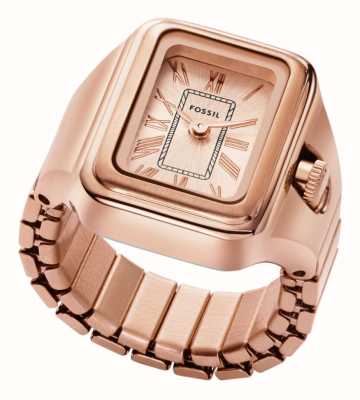 Fossil Reloj con anillo Raquel para mujer: esfera en oro rosa/banda de acero inoxidable en tono oro rosa ES5345