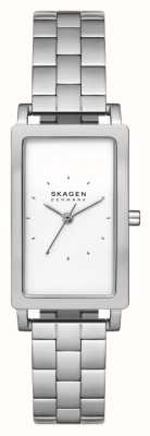 Skagen Esfera blanca Hagen (22 mm) para mujer/brazalete de acero inoxidable. SKW3130